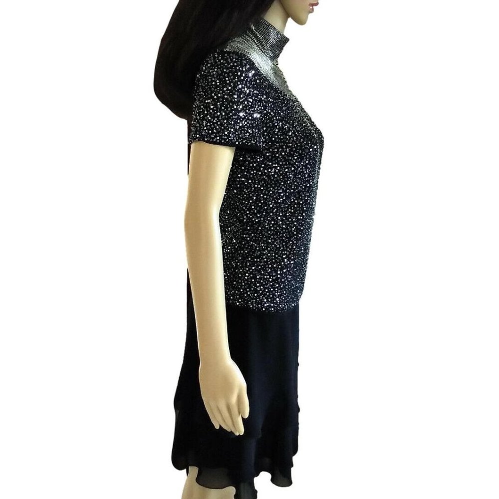 Escada Sequin Runway Couture Silver Sequins Beade… - image 7